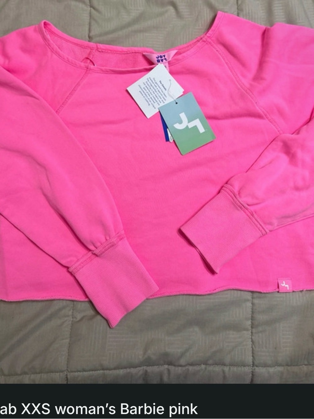 JoyLab Barbie Pink Cropped oversized XXS new
